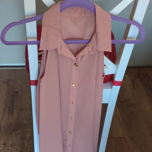 Open shoulders pink blouse - Picture 1 of 2